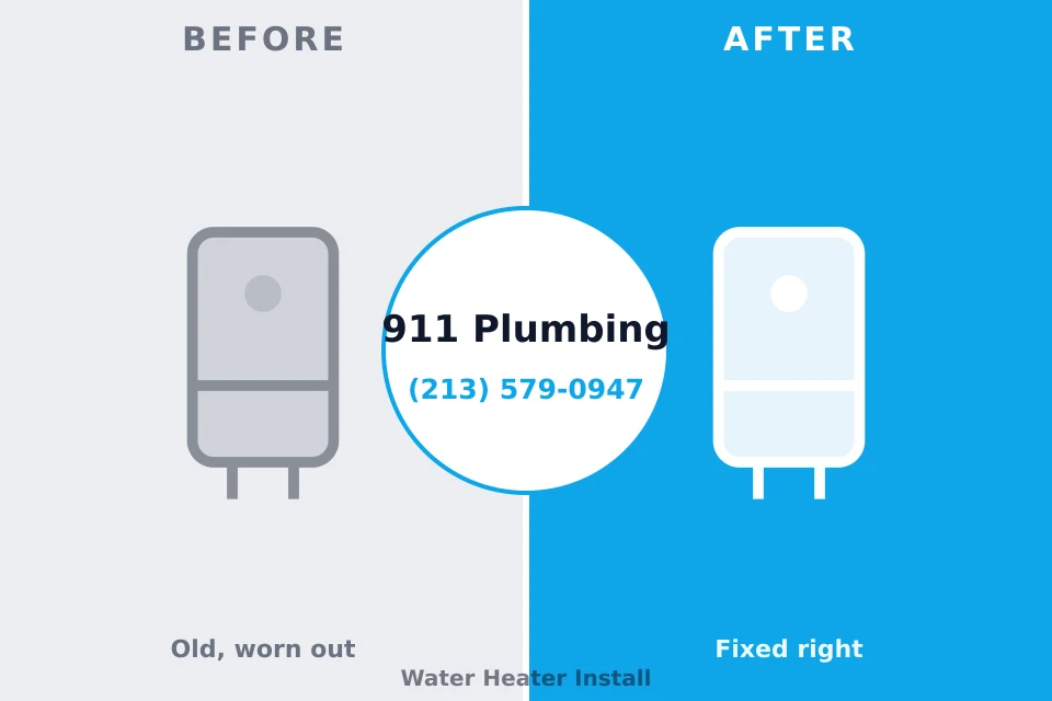 Before and after: plumbing repair Kinsley, KS